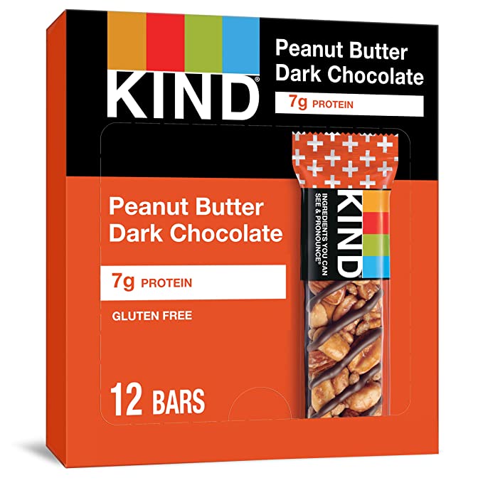  KIND Bars Gluten Free1.4 Ounce12, Peanut Butter Dark Chocolate, 12 Count  - 602652171567