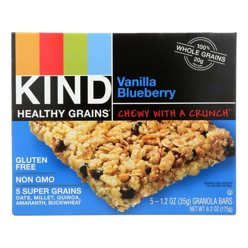 Kind Bar - Granola - Healthy Grains - Vanilla Blueberry - 1.2 Oz - 5 Count - Case Of 8 - 602652184048