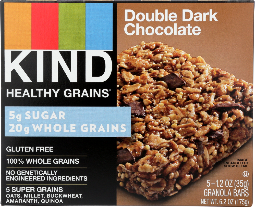 KIND: Double Dark Chocolate Healthy Grains Bar, 6.2 oz - 0602652184345