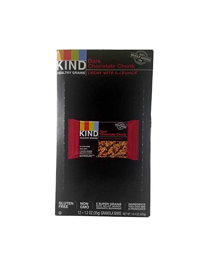  KIND Healthy Grains bar Dark Chocolate Chunk 1.2 Oz, 24Count  - 602652186196