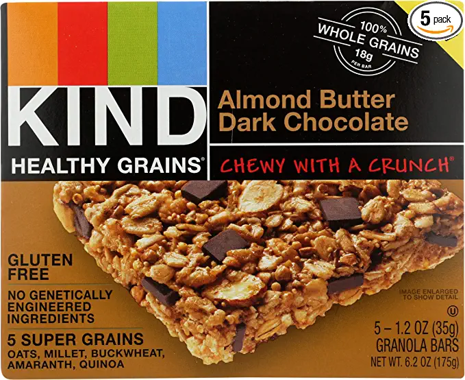  KIND Healthy Grains Almond Butter Dark Chocolate, 6.2 Oz  - 602652204081