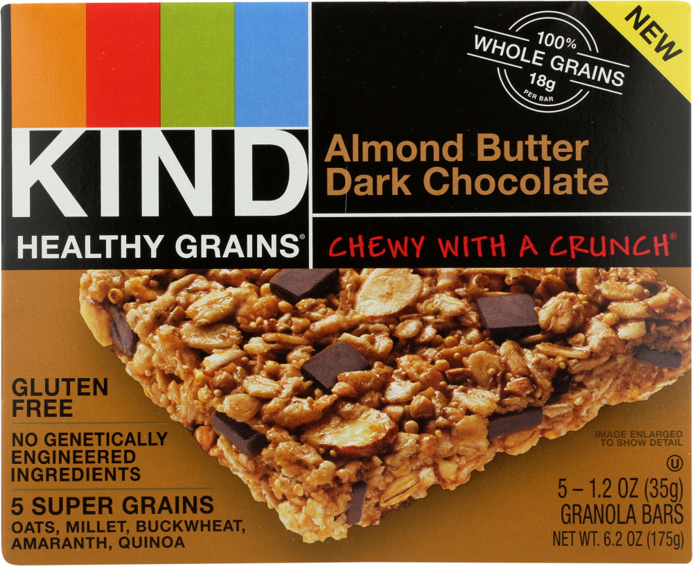 KIND: Bar Almond Butter Dark Choco, 6.2 oz - 0602652204081