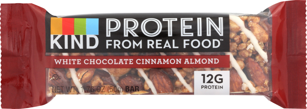 KIND: White Chocolate Cinnamon Almond Protein Bar, 1.76 oz - 0602652207013