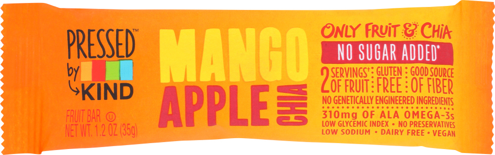 KIND: Mango Apple Chia Pressed Bar, 1.2 oz - 0602652241017