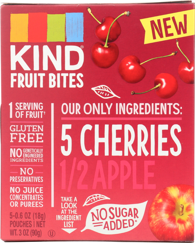 KIND: Fruit Bites Cherry Apple, 1 bx - 0602652255014