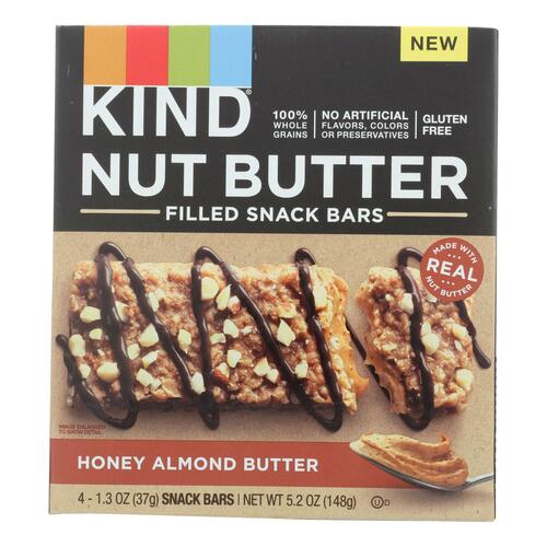 Honey almond nut butter filled snack bars, honey almond butter - 0602652264016