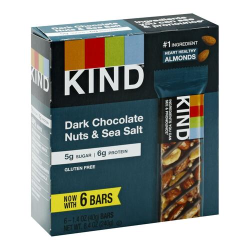 Dark Chocolate Nuts & Sea Salt Bars, Dark Chocolate Nuts & Sea Salt - 602652270284