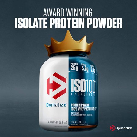 ISO 100 Whey Protein Powder with 25g of Hydrolyzed 100% Whey Isolate, Gluten Free, Fast Digesting, Gourmet Chocolate, 1.6 Pound Dymatize - 1.6 lbs - 602658069820