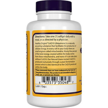Healthy Origins CoQ10 200 mg Softgels 60 Ct - 603573350482
