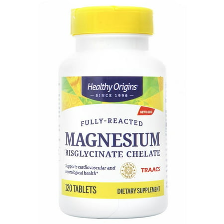 Healthy Origins Magnesium Bisglycinate Chelate 120 Tablets - 603573395421