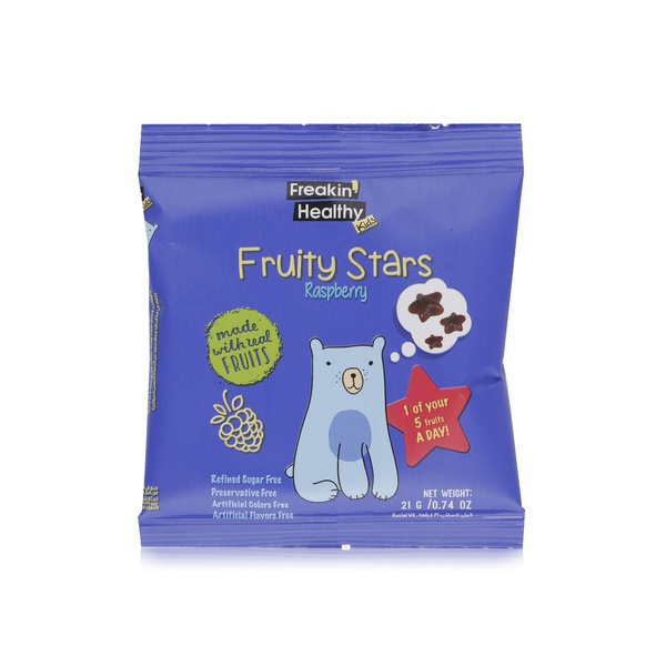 Freakin healthy kids fruity raspberry jelly stars 21g - Waitrose UAE & Partners - 603765380655