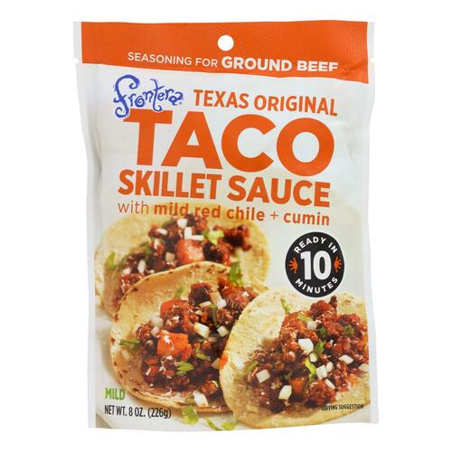 Frontera Foods Texas Original Taco Skillet Sauce - Taco Skillet Sauce - Case Of 6 - 8 Oz. - 604183121707