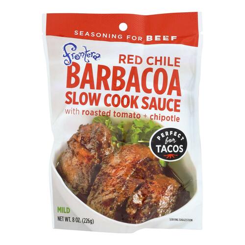 Frontera Foods Red Chile Barbacoa Slow Cook Sauce - Red Chile - Case Of 6 - 8 Oz. - 604183121752