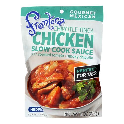 FRONTERA: Chipotle Tinga Chicken Slow Cook Sauce, 8 oz - 0604183121813