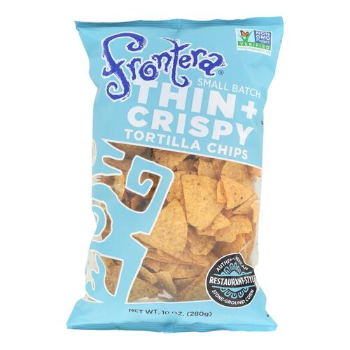 Frontera Foods Thin And Crispy Tortilla Chips - Tortilla Chips - Case Of 12 - 10 Oz. - 604183180704