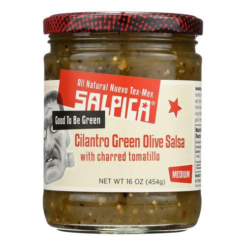 Salpica Salsas Dip - Cilantro Green Olive - Case Of 6 - 16 Oz. - strawberry