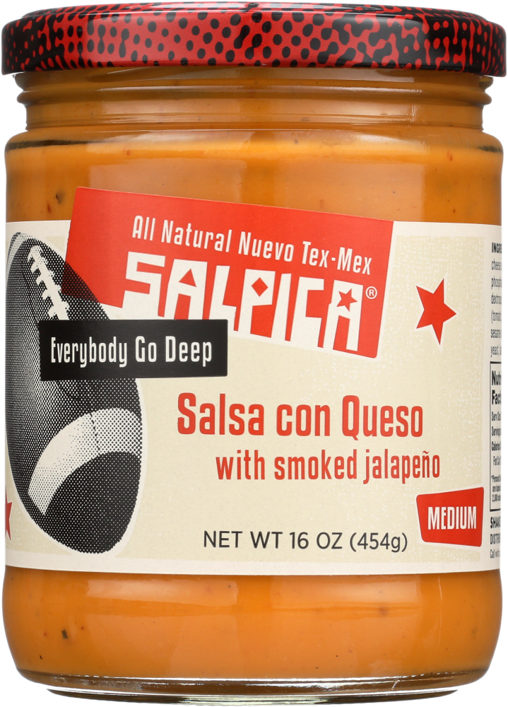 SALPICA: Salsa Con Queso Medium Smoked Jalapeno, 16 oz - 0604183320308