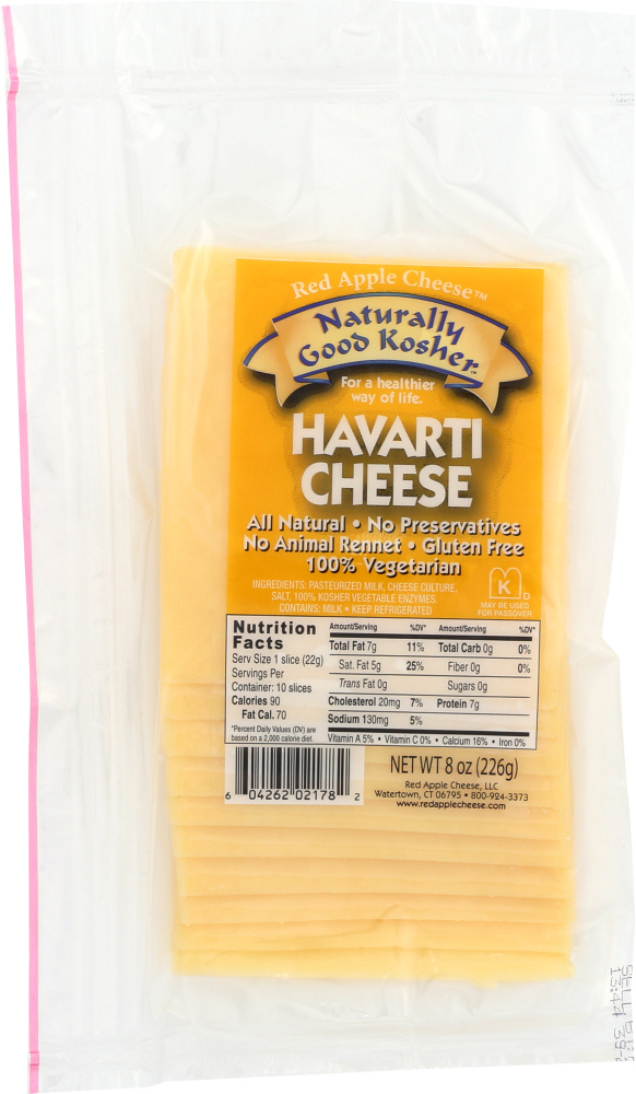 NATURALLY GOOD: Cheese Havarti Shingles, 8 oz - 0604262021782