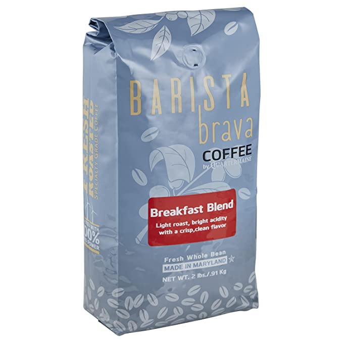  Barista Brava Coffee by Quartermaine, Breakfast Blend 2 lb  - 604911621264