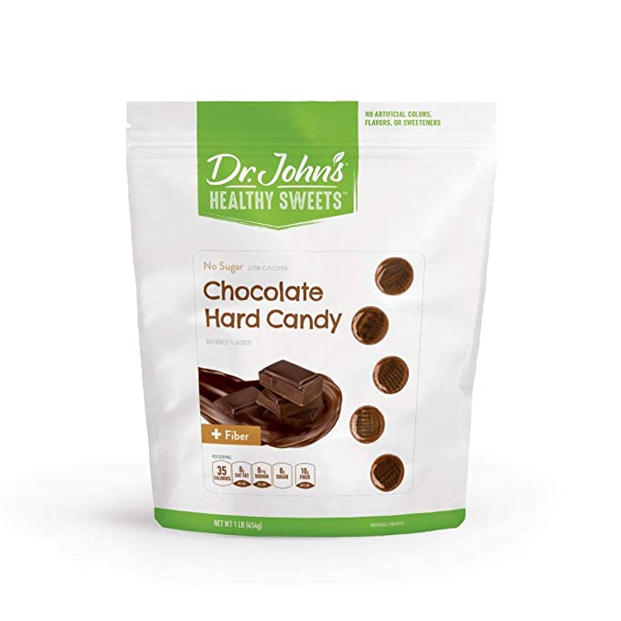  Dr. John's Healthy Sweets Sugar Free Chocolate Hard Candies (100 count, 1 LB)  - 605245009438