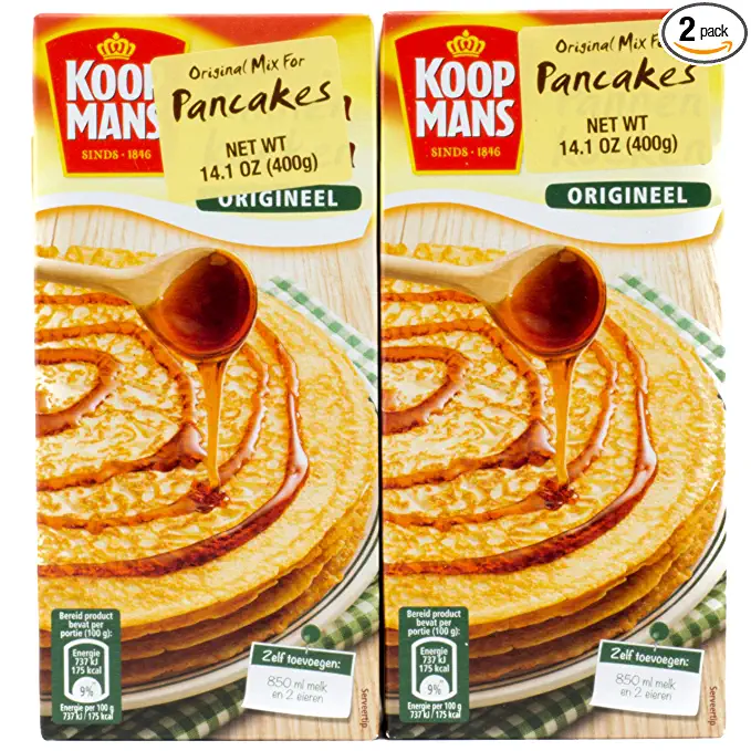  Koopman's Dutch Pancake Mix, Pannen Koeken - Original PannenKoeken Mix, Dutch Holland Import, 14.1 Oz. Per Box (Pack of 2)  - 606046685173