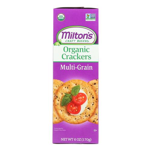MILTONS: Organic MultiGrain Crackers, 6 oz - 0606541698005