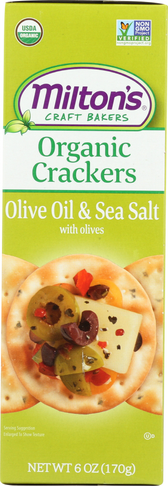 Organic Olive Oil & Sea Salt Crackers, Olive Oil & Sea Salt - 606541698128