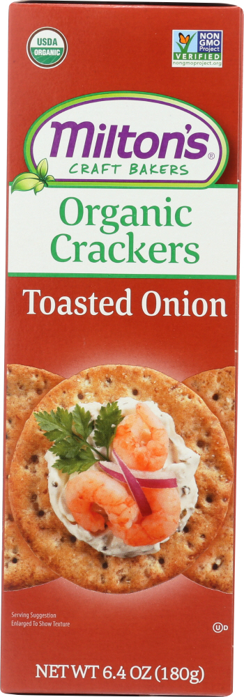 Organic Toasted Onion Crackers, Toasted Onion - 606541698166