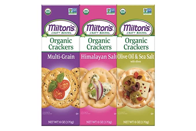  Milton’s Organic Crackers Three Flavor Variety Bundle - 606541698524