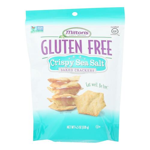 Miltons Gluten Free Baked Crackers - Crispy Sea Salt - Case Of 12 - 4.5 Oz. - 606541803027