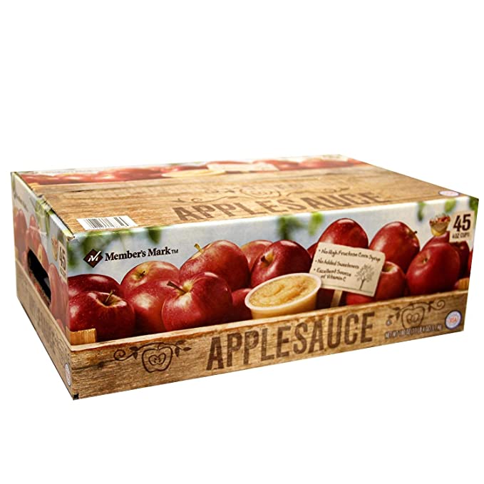 Members Mark Applesauce (4 oz. ea., 45 ct.) (pack of 2) - 607169092824