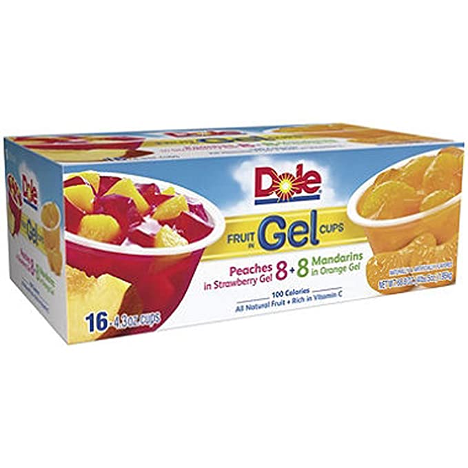 Dole Fruit in Gel Cups Variety Pack - 4.3 Oz Cups - 16 Pk. - 607169104381