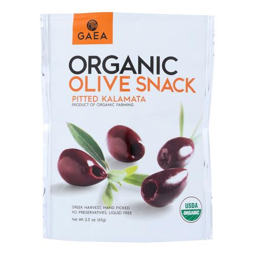 Gaea Organic Olive Snack - Kalamata - Case Of 8 - 2.3 Oz - 607959700809