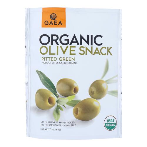 Gaea Olives - Organic - Green - Snack Pk - Case Of 8 - 2.3 Oz - 607959701219