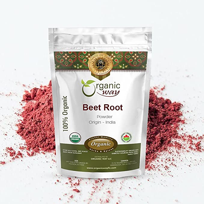  Organic Way Premium Quality Beet Root Powder (Beta vulgaris) - Organic & Kosher Certified | Raw, Vegan, Non GMO & Gluten Free | USDA Certified | Origin - India (8 Ounce (Pack of 1))  - 608011721824
