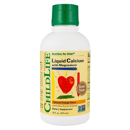 ChildLife Essentials Calcium w/ Magnesium Liquid, Natural Orange, 16 Fl Oz, 1 Ct - 608274107007