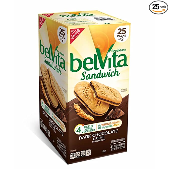 Belvita Dark Chocolate Creme Breakfast Sandwich, 25 ct. - 608436881516