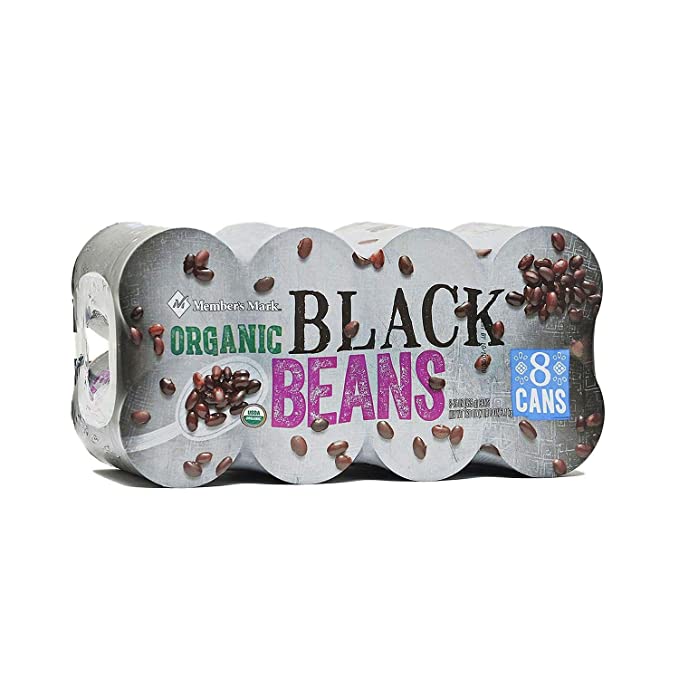 Member's Mark Organic Black Beans (15 oz. can, 8 ct.) (pack of 2) - 608436891065