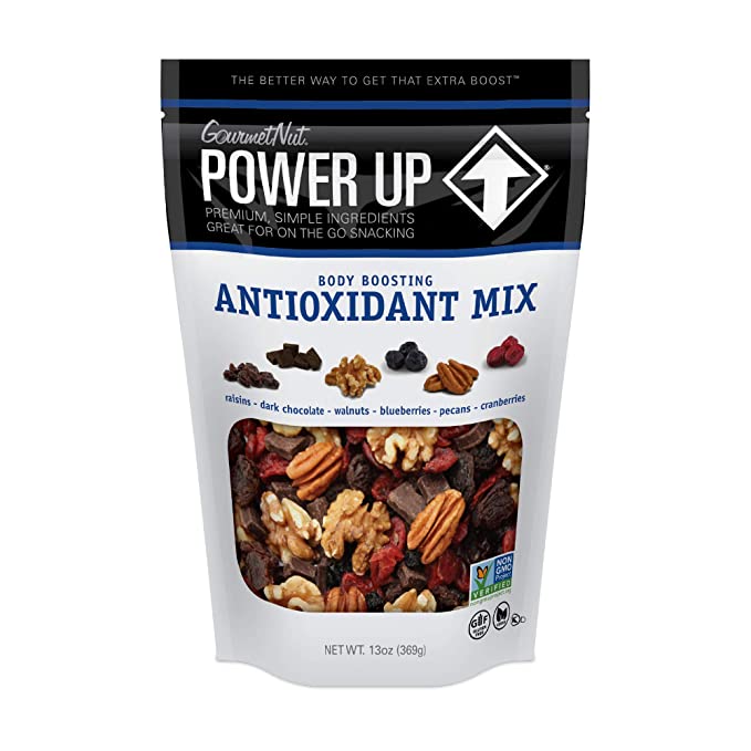 Gourmet Nut, Power Up Antioxidant Mix, Raisins, Dark Chocolate, Walnuts, Blueberries, Pecans, Cranberries - 609722844277