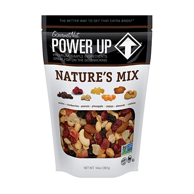  Power Up Trail Mix, Nature's Mix Trail Mix, Non-GMO, Vegan, Gluten Free, No Artificial Ingredients, Brown, 14 Oz  - 609722844369