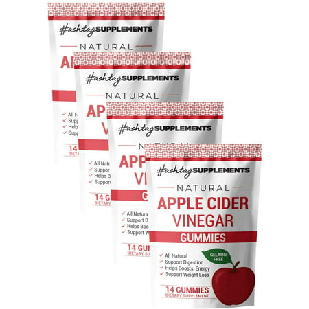 Apple Cider Vinegar Gummies with Pomegranate and Beet Juice, Natural 1000 mg ACG Gummy Supplement to Aids Weight Loss and Healthy Energy, Apple Flavor 56 Gummies - 609832004059