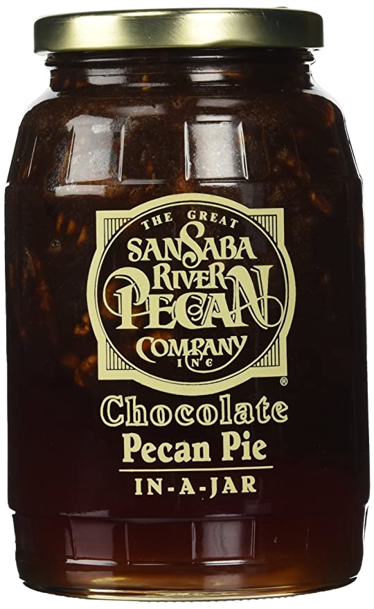  The Great San Saba River Pecan Company Chocolate Pecan Pie In-A-Jar (1 Jar)  - 610034600024