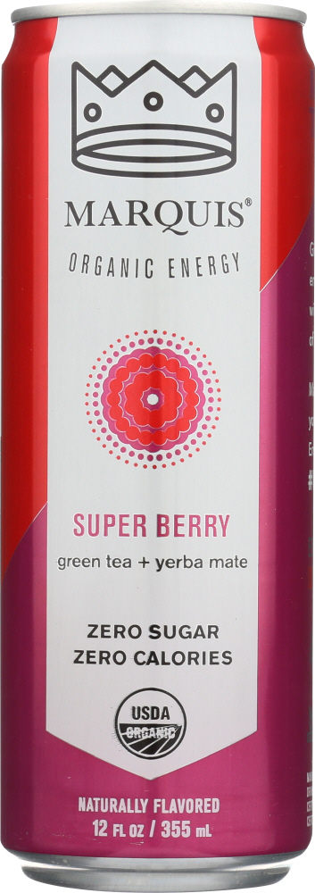 MARQUIS: Super Berry Energy Drink, 12 oz - 0610370113875