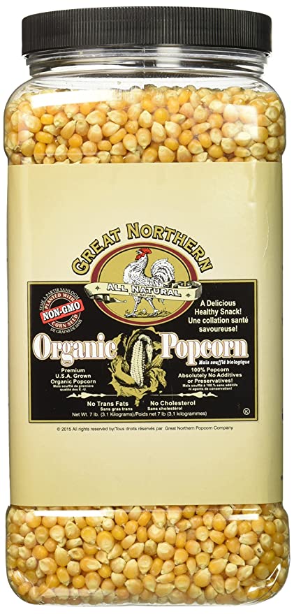  GREAT NORTHERN POPCORN Organic 7 Pound Jug - 610708145615