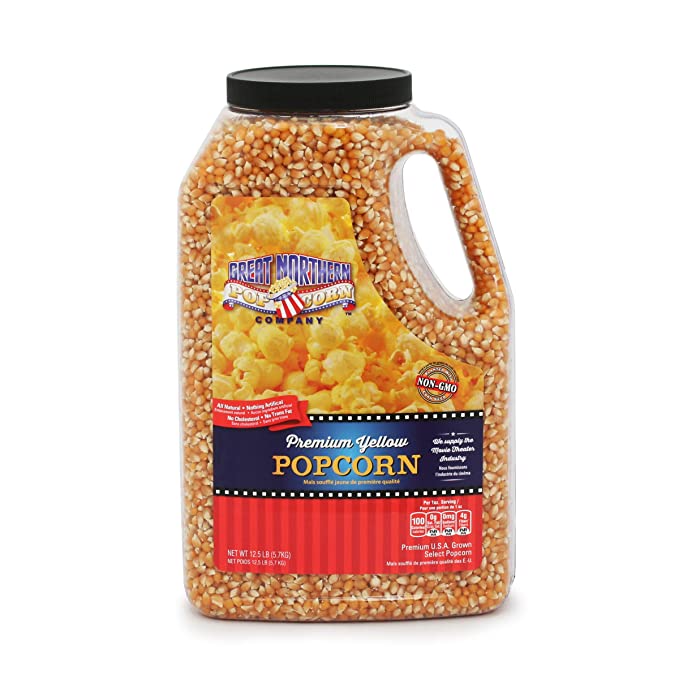  Yellow Popcorn Kernels – 12.5 lb Bulk Jug of Gourmet Popcorn – Popcorn Machine Supplies by Great Northern Popcorn - 610708147367