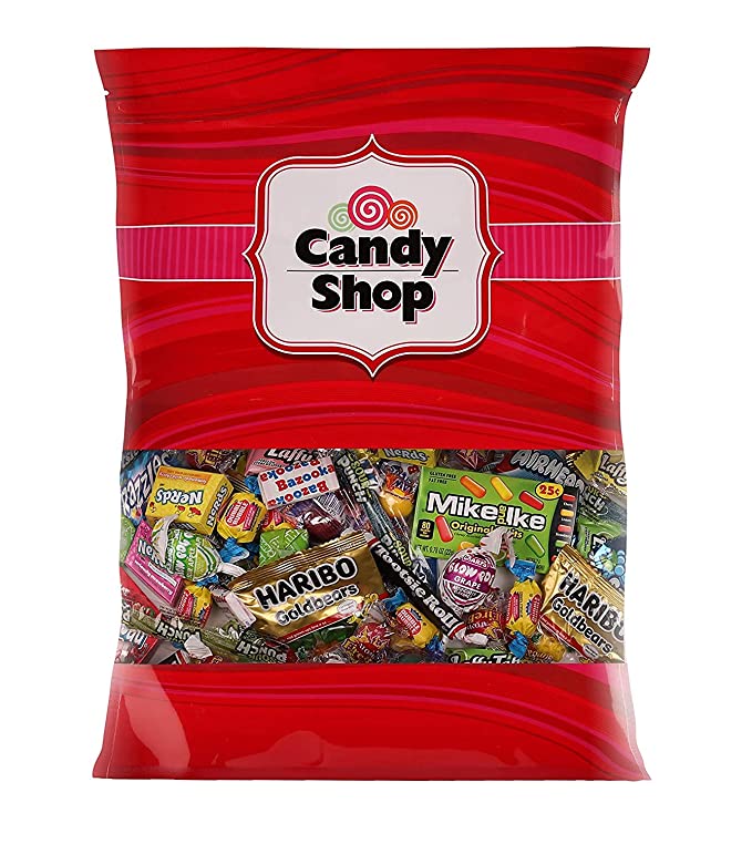  Candy Shop Assorted Candy Party Mix. - 2 Pounds of Your Favorite, Blow Pops, Cherry Heads, Haribo Gold Bears, Laffy Taffy, Mike (2 LB)  - 611190812849