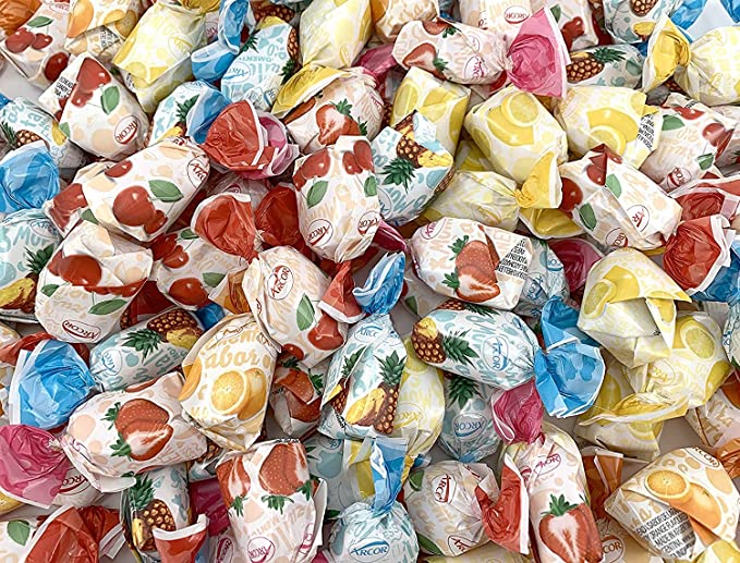  Candy Shop Arcor Assorted Fruit Filled Bon Bons - 6 Lb Bag - Sachet Wrap Hard Candies  - 611190812870