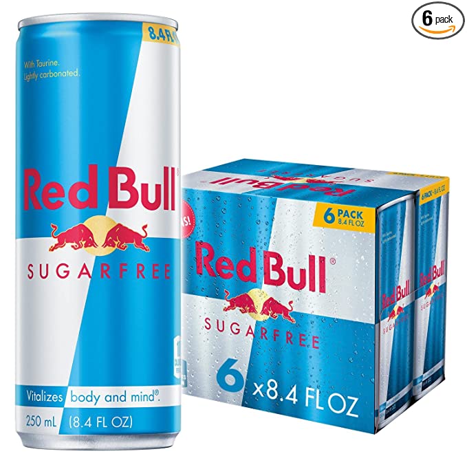  Red Bull Energy Drink Sugar Free, 8.4 Fl Oz (6 Pack)  - 611269432695