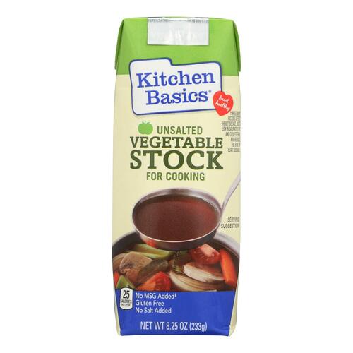 KITCHEN BASICS: Stock Vegetable Unsalted Gluten Free, 8.25 oz - 0611443320282