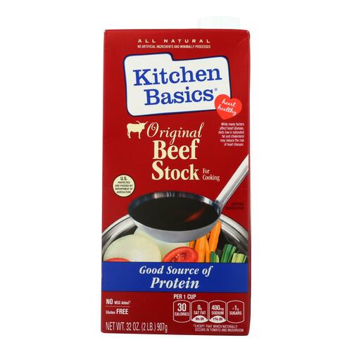 KITCHEN BASICS: Original Beef Stock for Cooking, 32 oz - 0611443340112